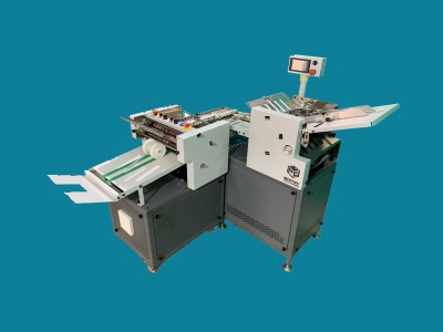 AUTOMATIC LEAFLET FOLDING MACHINE  WITH CROSS FOLD ATTACHMENT