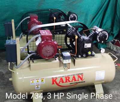 3 HP Singal Phase  Air Compressors