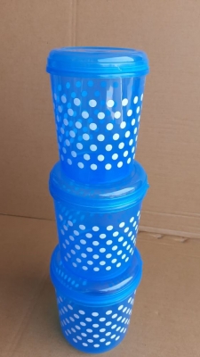 Polka Dot Plastic Containers