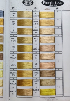 Imitation Jari Color Chart
