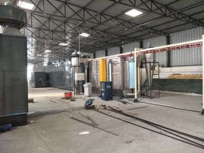 Conveyorised auto Powder coating plant For Al.