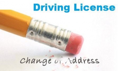 Address  change on driving licence