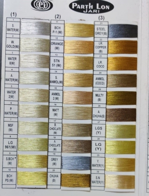 Imitation Jari Color Chart