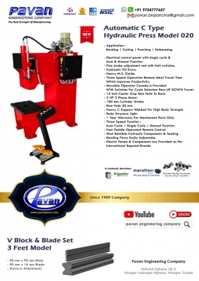 AUTOMATIC C TYPE HYDROLIC PRESS MODEL 020